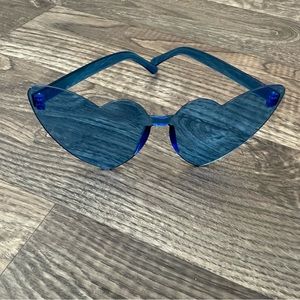 Blue Heart Glasses